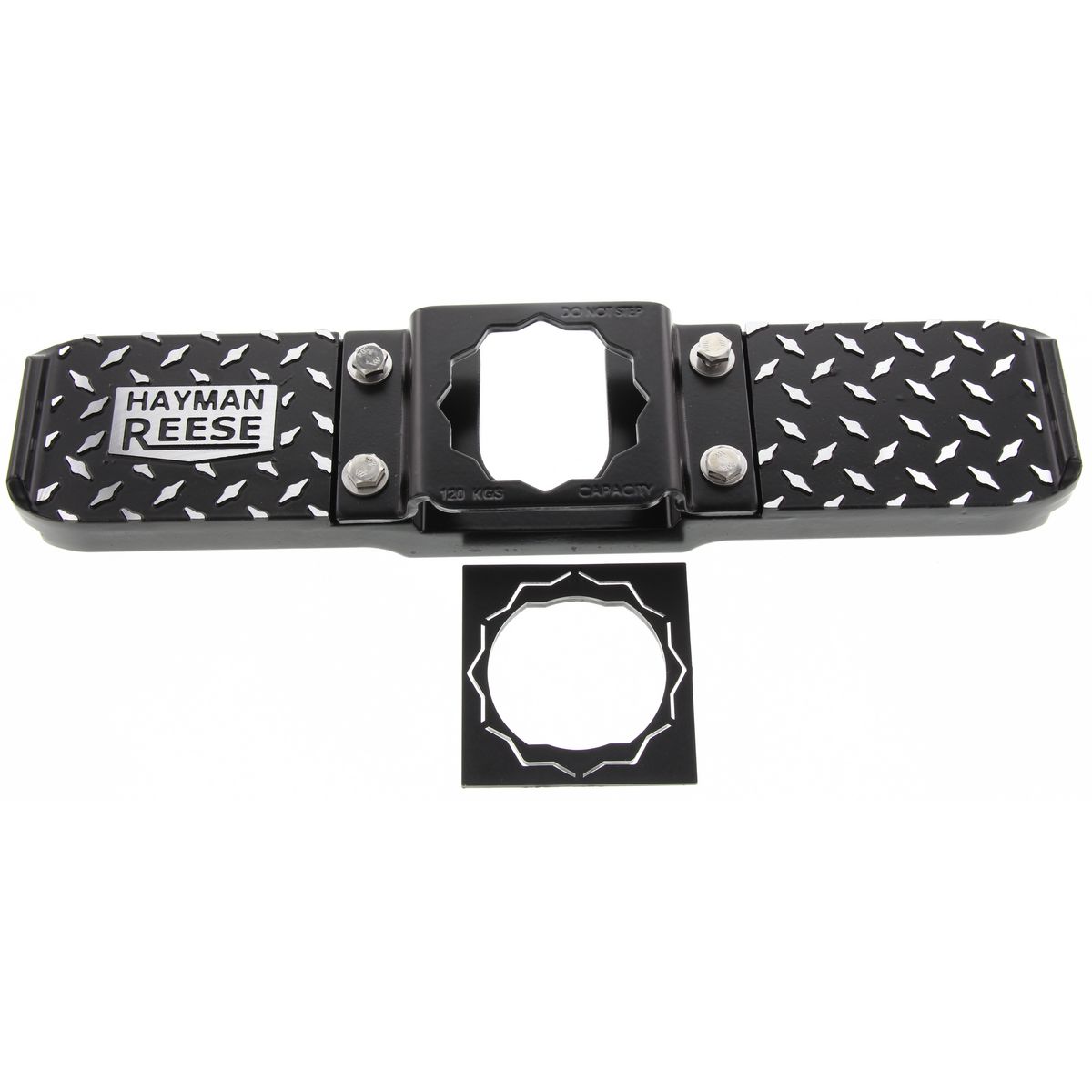 Universal Hitch Step | 18 Wide Paddle Step | Steel Construction | Textured  Surface | Includes Hitch Pin and Stabilizer Plate | ORWORKS
