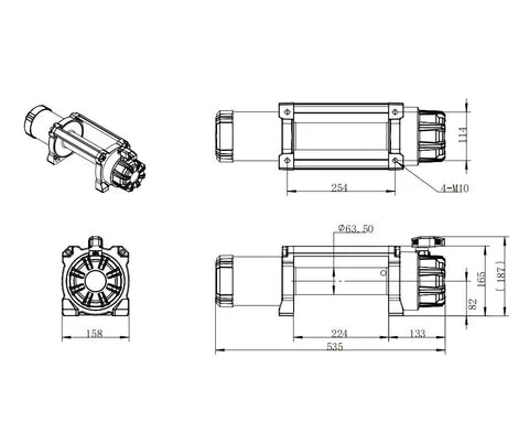 Carbon Scout Pro - 10000lb Winch V3 - Black